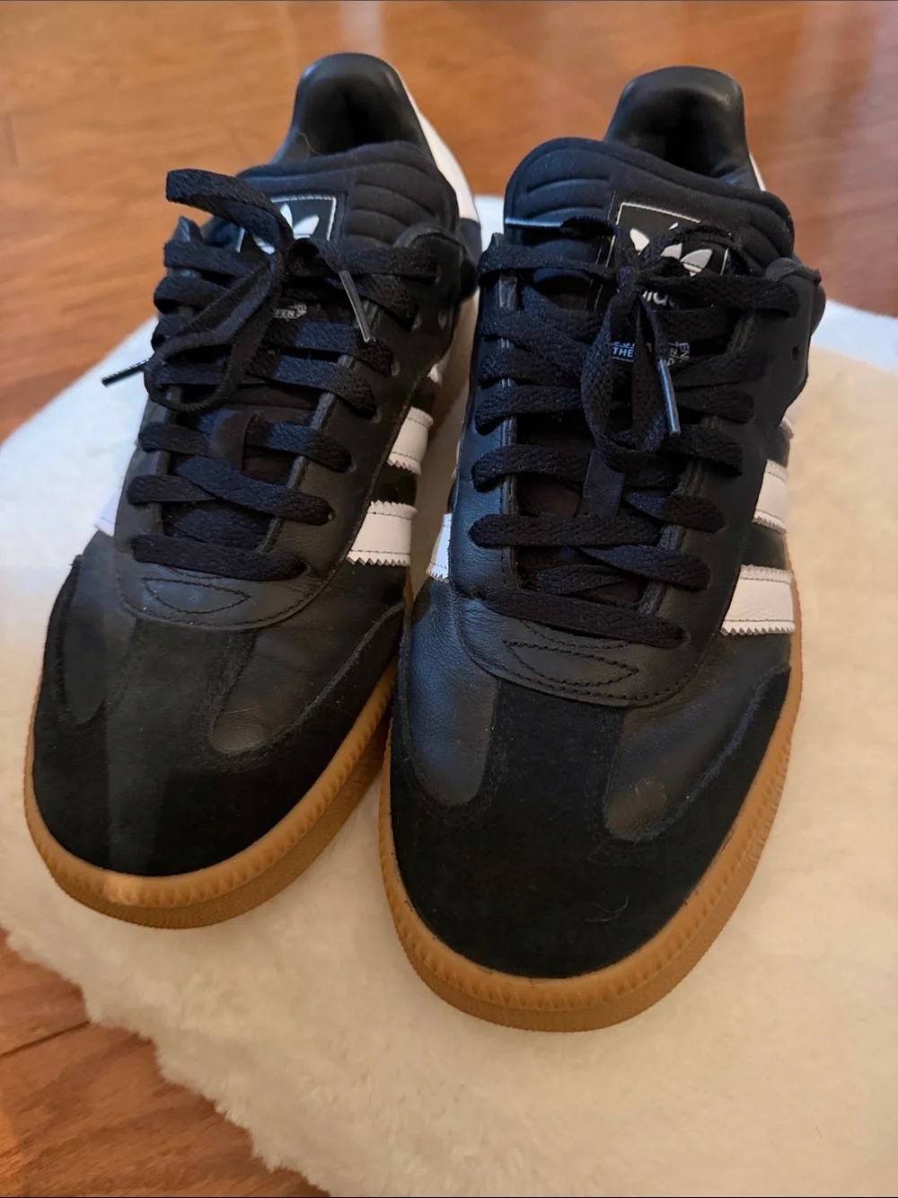 adidas Men’s Samba Leather Sneakers - Black/White/Gum